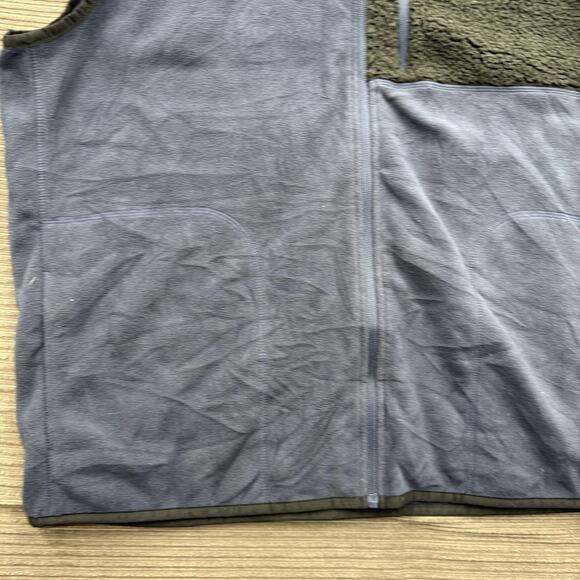 IZOD Polar Fleece Vest Mens XL Midnight Blue Performance Zip Pocket Sherpa Trim - Picture 6 of 11